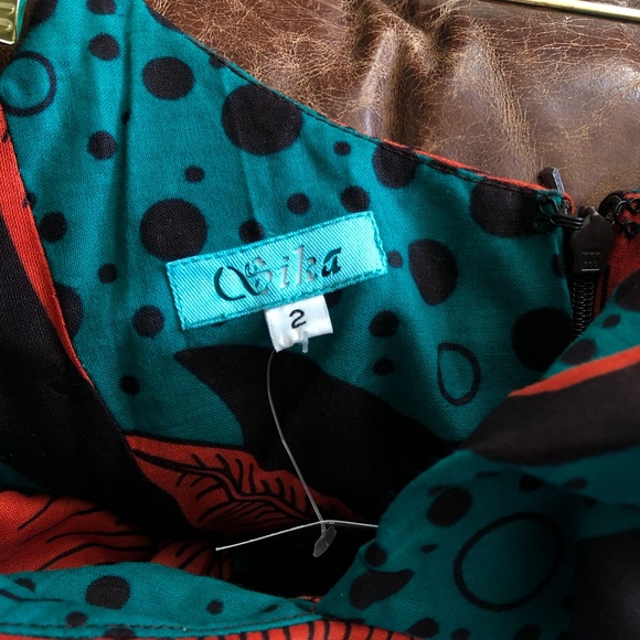 SIKA MIA RUFFLED PRINTED COTTON MIDI DRESS - Picture 7 of 7